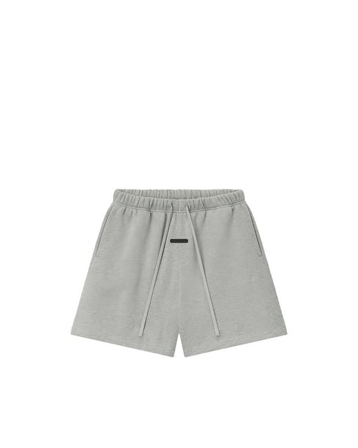 Fear Of God Gray Signature Classic Cotton Shorts for men