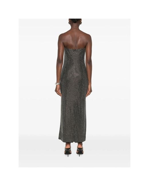 Alexander Wang Gray Crystal-Embellished High-Low Asymmetric Dress