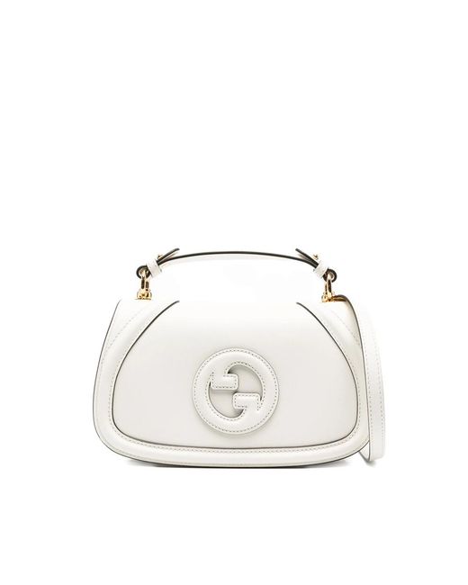 Gucci White Medium Blondie Leather Cross Body Bag