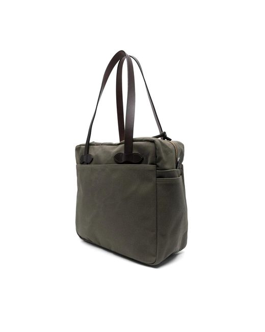 Filson Black Rugged Twill Tote Bag for men