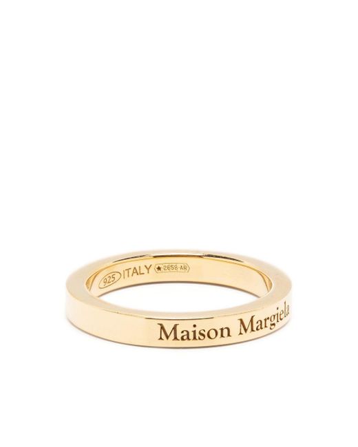 Maison Margiela Metallic Engraved-logo Ring