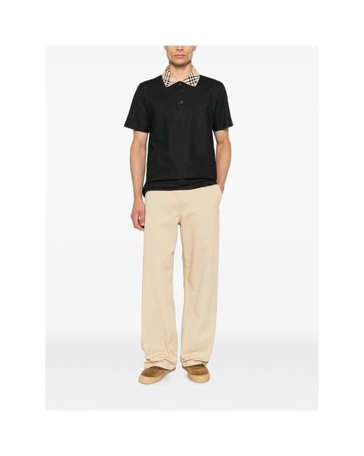 Burberry Black Polo Shirts for men