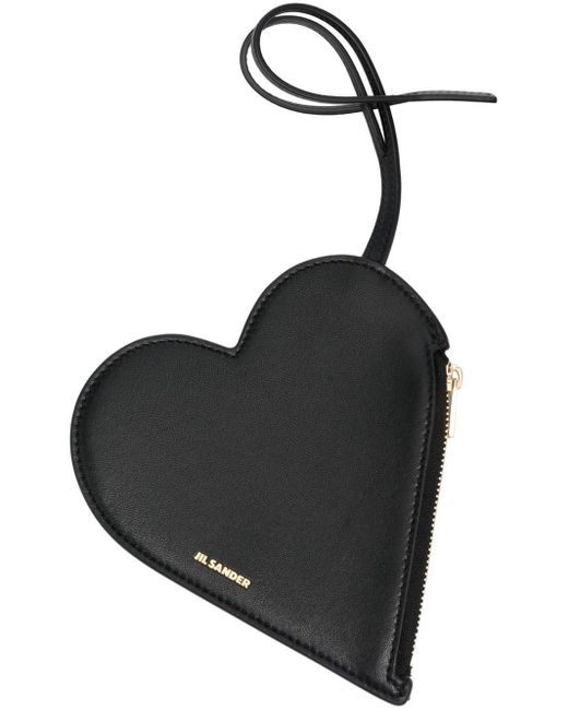 Jil Sander Black Heart-shaped Clutch Bag for men