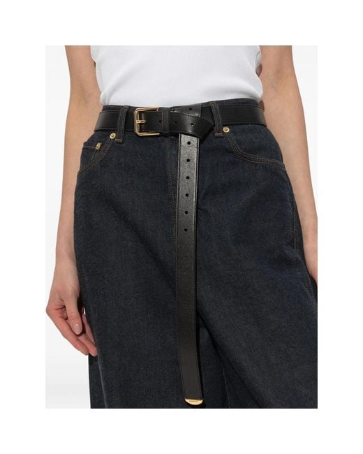 Givenchy Black Buckle Leather Belt