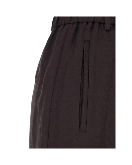 Tela Black Elasticated-Waistband Trousers