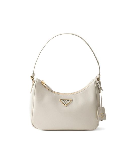 Prada Natural Neutrals Shoulder Bags