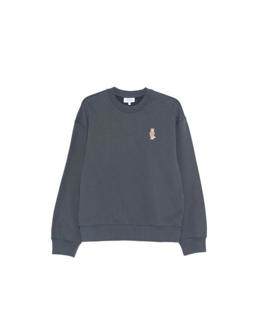 Maison Kitsuné Blue Sweatshirt Organic Cotton for men