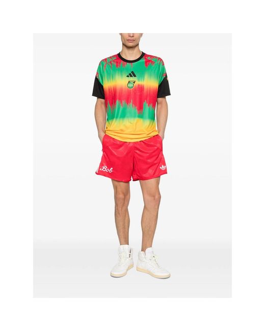 Adidas Red Stripe Track Shorts for men