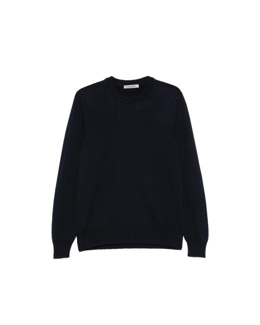 La Fileria Black Crew-Neck Sweater for men