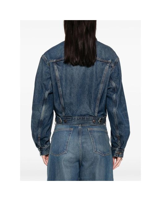 FRAME Blue Button Fastening Outerwear