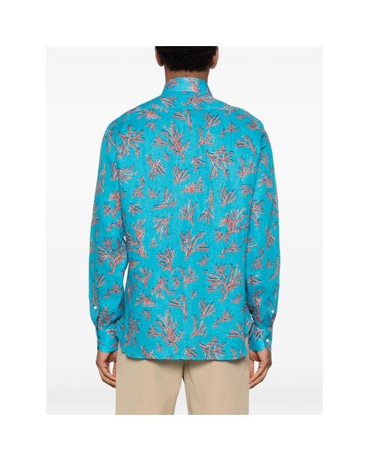 Isaia Blue Shirts for men