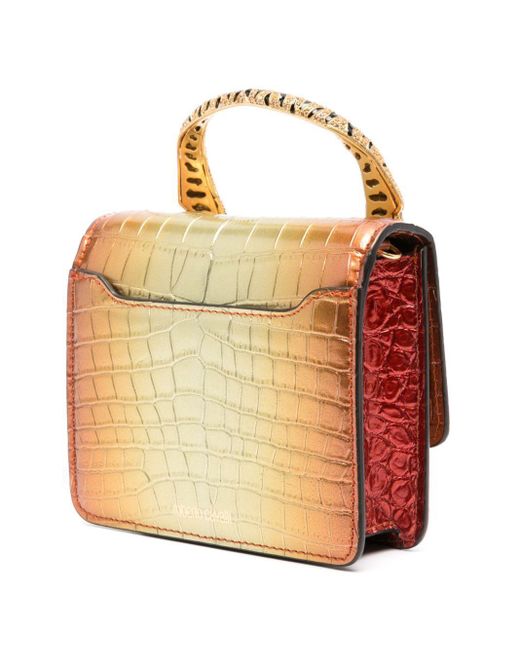 Roberto Cavalli Metallic Small Roar Leather Bag