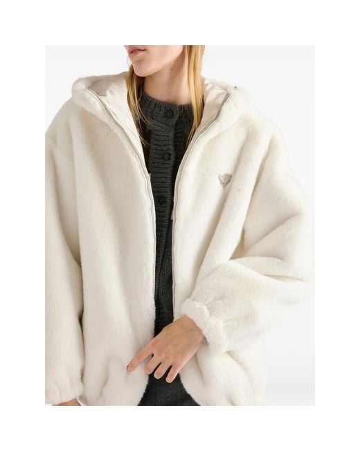 Prada Natural Reversible Hooded Jacket