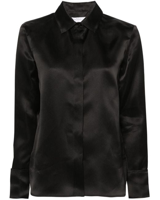 Max Mara Black Nola Silk Shirt