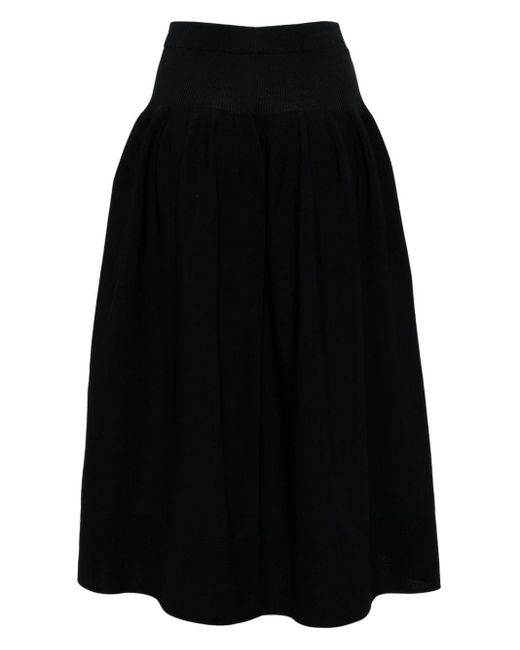 CFCL Black Rivulet Flared Skirt