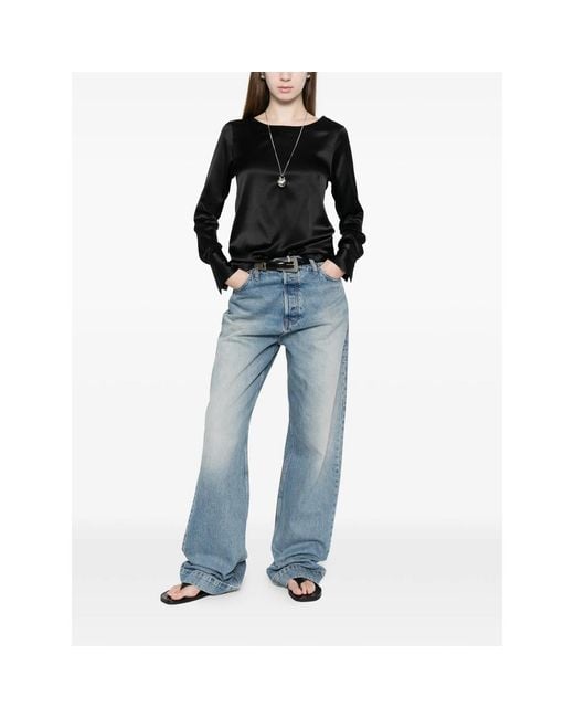 Mazzarelli Black Angie Long-Sleeve Top
