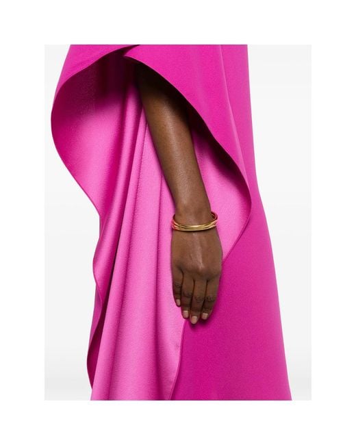 Gianluca Capannolo Pink Eve Cape Mini Dress