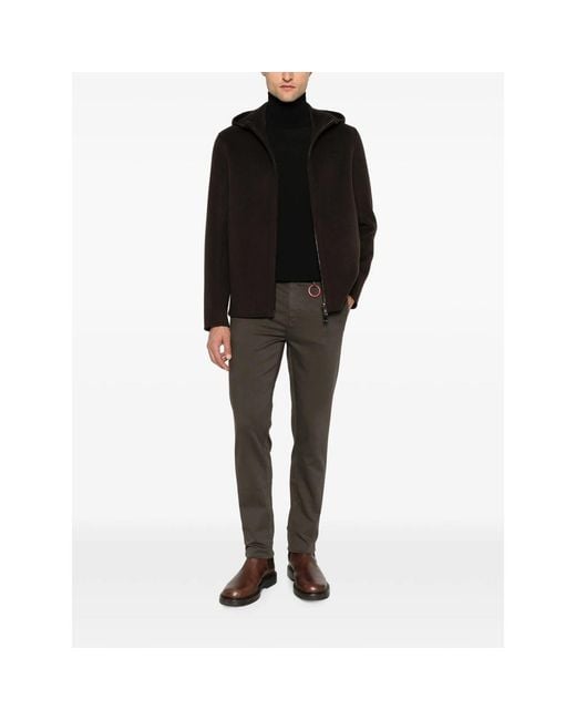 Tramarossa Gray Luis Logo-Patch Straight-Leg Trousers for men