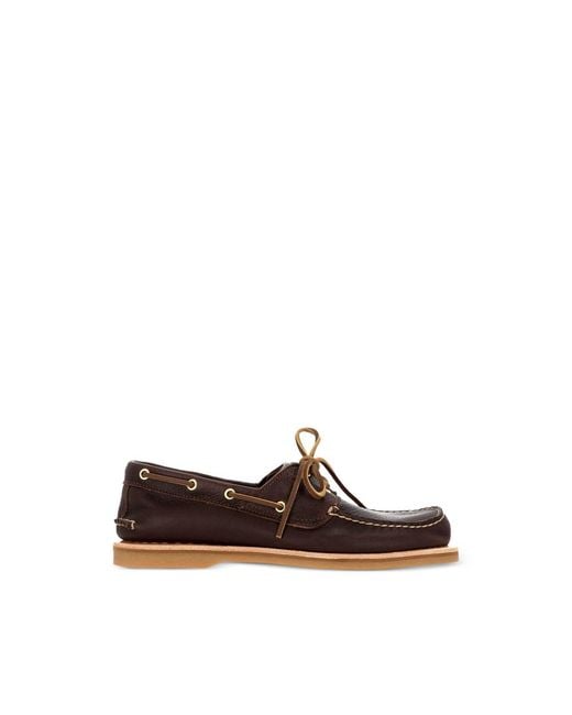 Timberland Brown Boat Shoes Leather for men