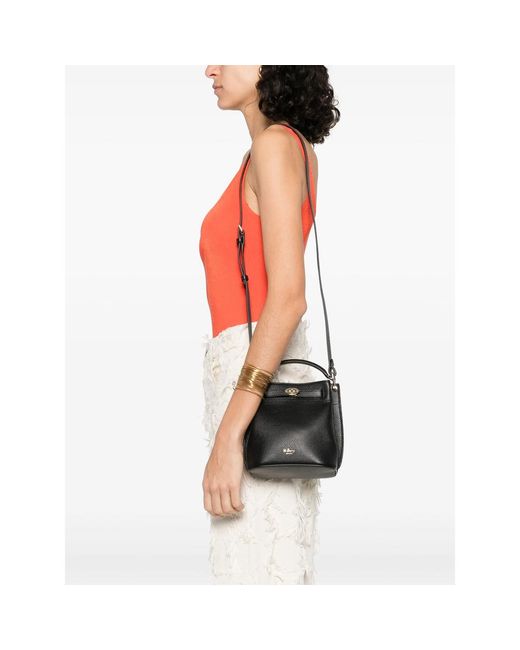 Mulberry Black Mini Islington Bucket Bag