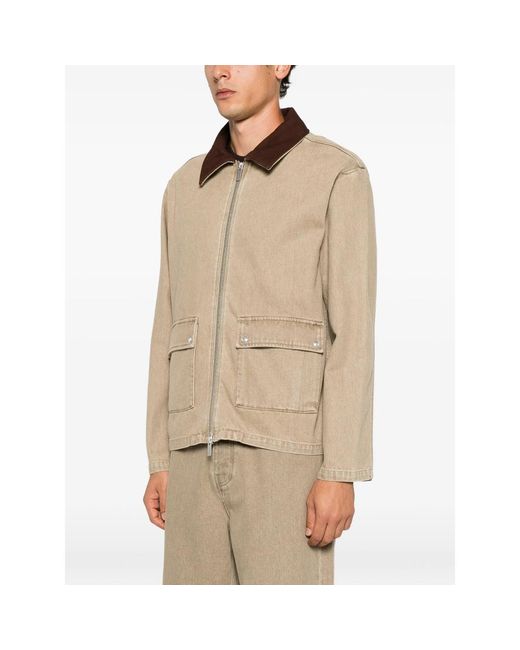Drole de Monsieur Natural Zip-Fastening Long-Sleeve Jacket for men