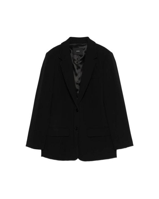 Joseph Black Button Fastening Jacket With Flap Pockets