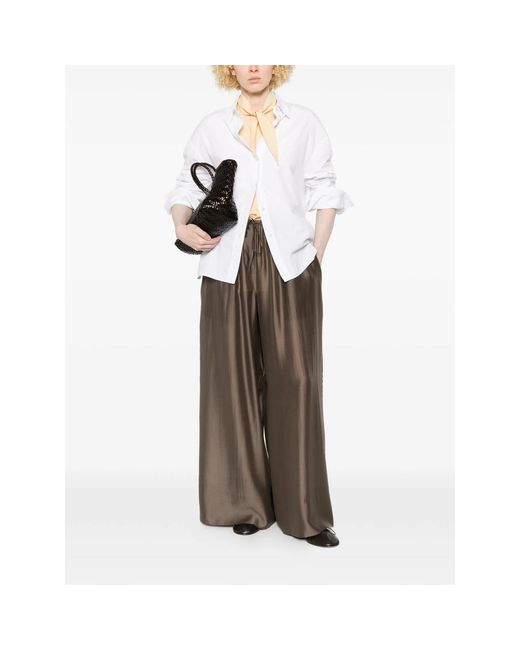 Entire studios Brown Drawstring-Waist Palazzo Pants