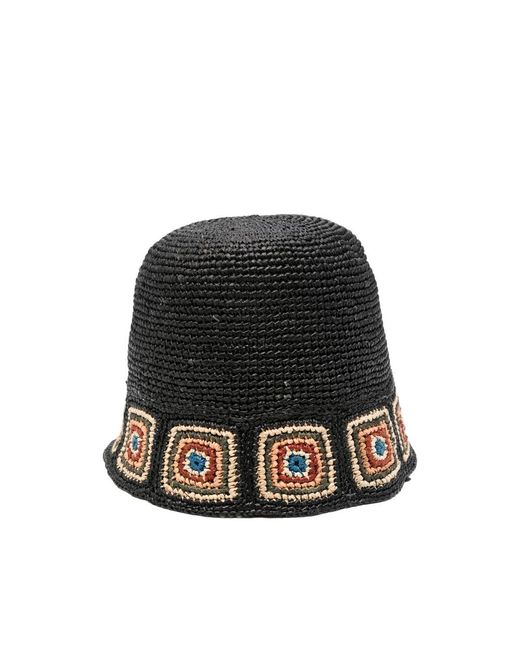 IBELIV Black Panelled-Trim Hat