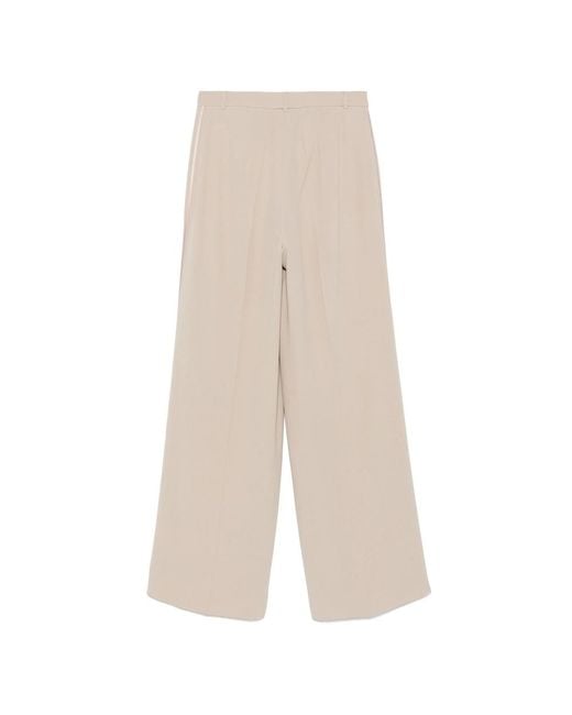 DE SANTIS Natural Crepe Trousers