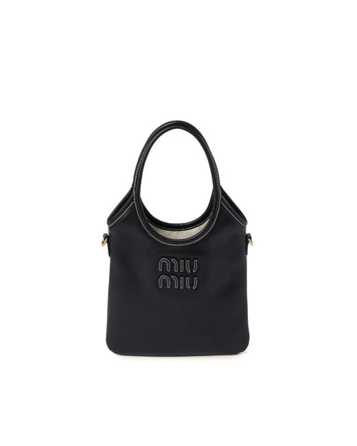 Miu Miu Black Ivy Leather Handbag