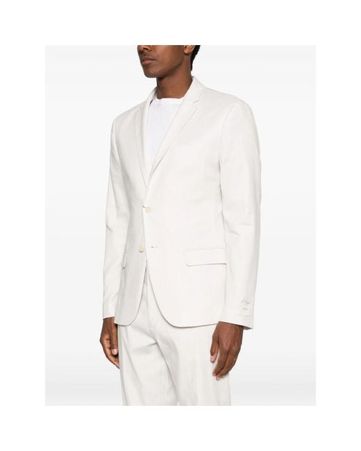 Calvin Klein White Single-Breasted Blazer for men