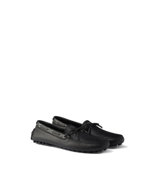 Prada Black Boat Shoes for men