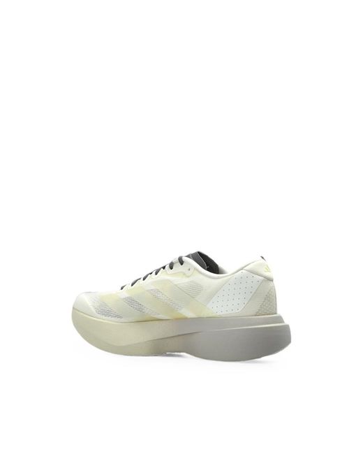 Adidas White Adizero Evo Sl Lace-Up Sneakers
