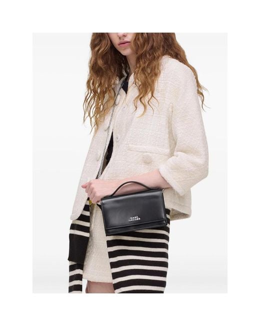 Marc Jacobs Black Mini The Mirror Leather Cross Body Bag