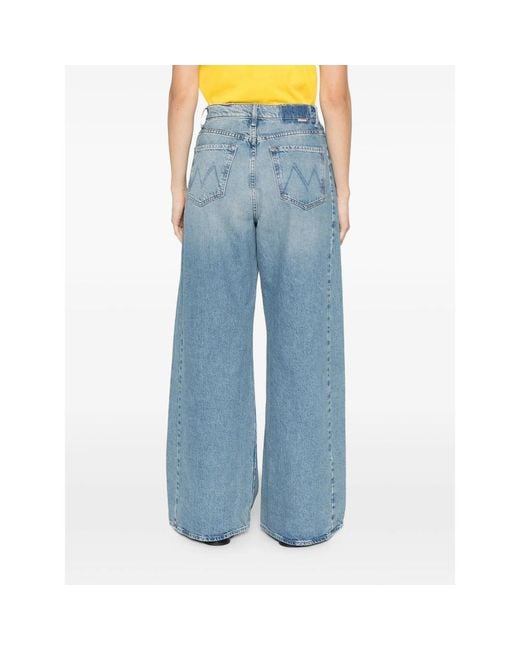 Mother Blue Wide Jeans