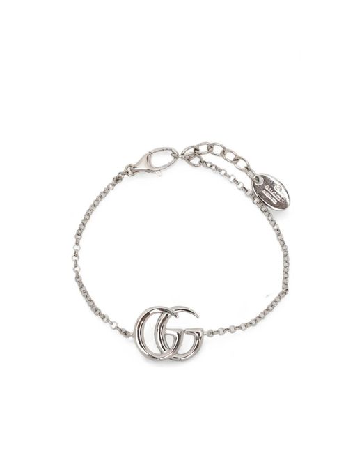 Gucci Metallic Gg Marmont Chain Bracelet