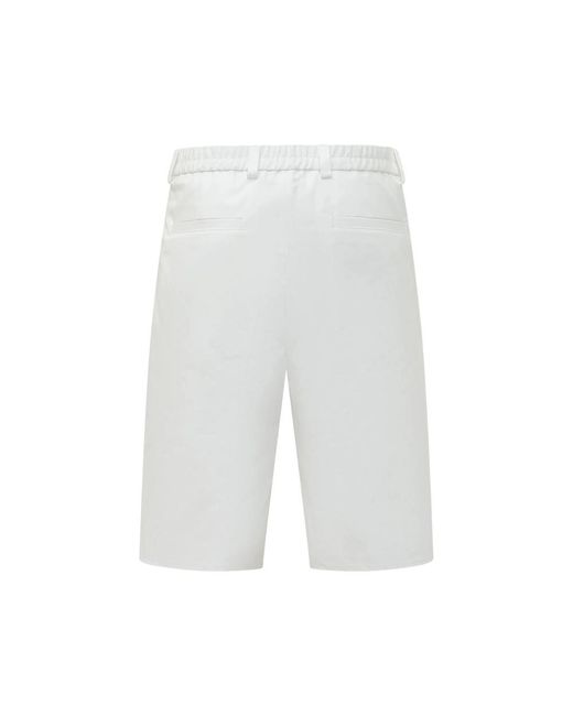 Beckham X Boss White X David Beckham Pleated Shorts for men