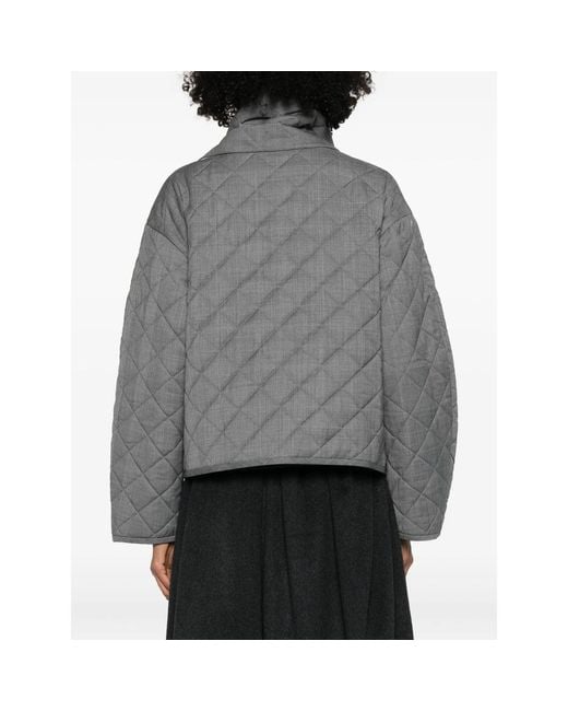 Viktoria Chan Gray Quilted Puffer Jacket