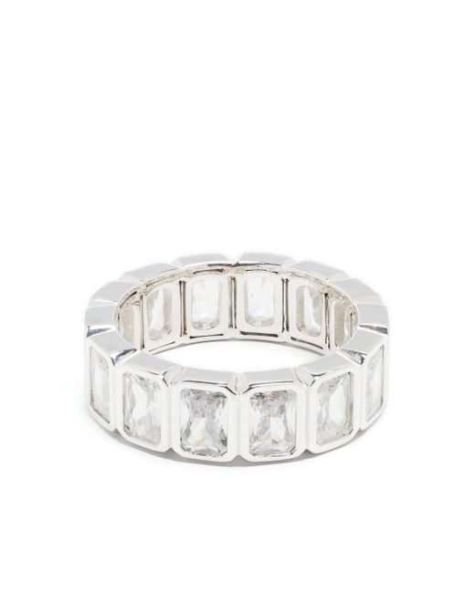 Hatton Labs White Crystal-Embellished Eternity Ring
