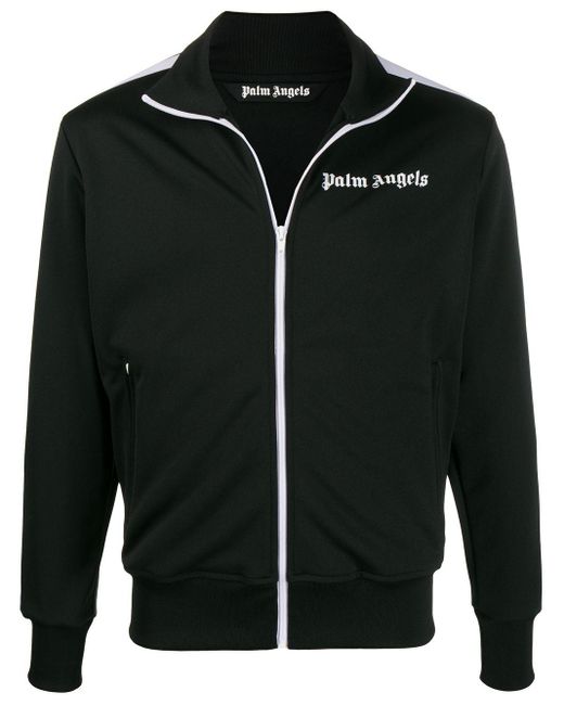 Palm Angels Synthetic Logo-print Jersey Tracksuit Hoody in Black White ...