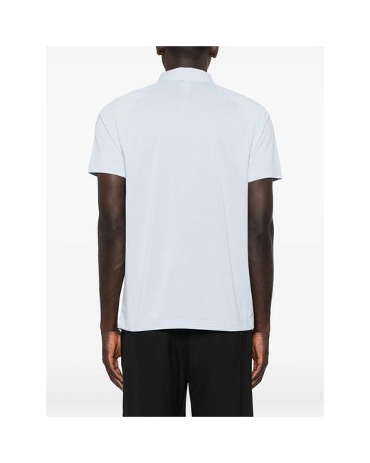 Boss Blue Logo-Print Polo Shirt for men