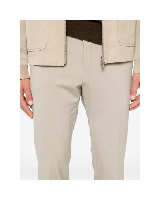PT Torino Natural Pressed-Crease Tailored Trousers for men