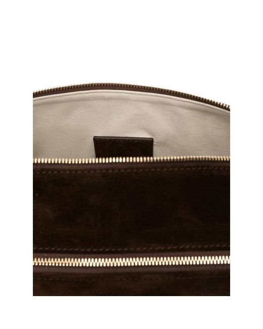 Elleme Brown Trousse Suede Cross Body Bag