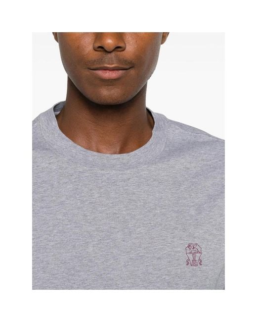 Brunello Cucinelli Gray T-Shirt for men