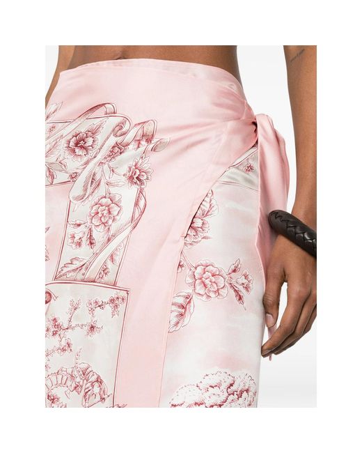 Ferragamo Pink Silk Stole