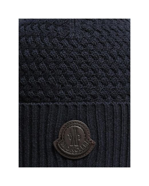 Moncler Blue Hats for men