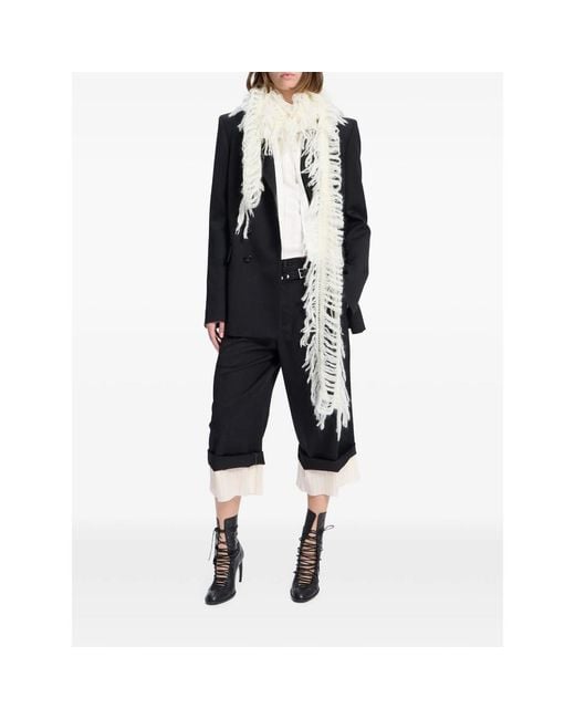 Ann Demeulemeester Natural Brushed-Knit Scarf