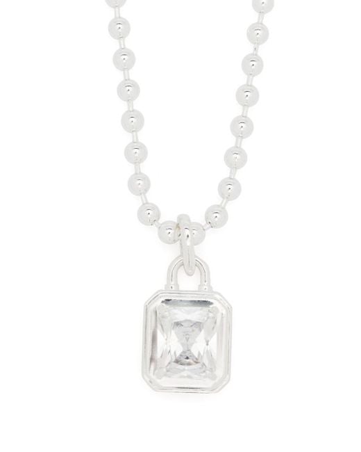 Hatton Labs White Crystal Statement-Pendant Necklace