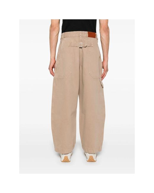 Studio Nicholson Natural Pleated Carpenter Trousers for men