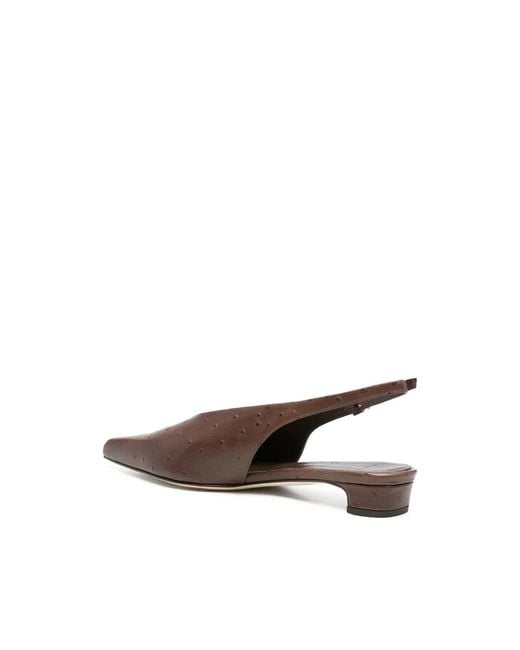Poeve Brown Pointed Slingback Pumps